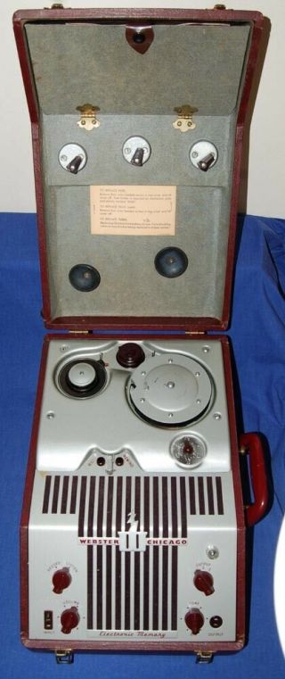 Webster - Chicago 180 - 1 Rma 375 Wire Recorder Or Restoration