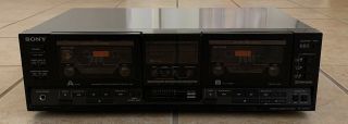 Vintage Sony Stereo Dual Cassette Deck Player Recorder Tc - Wr730