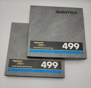 (2) Quantegy 499 Grand Master Gold Studio Master Audio Tape 1/2 " X 2500 