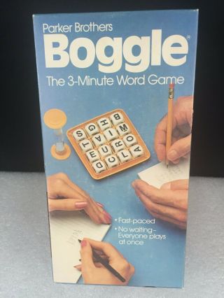 Boggle 3 Minute Word Game 1983 Parker Brothers Complete Game