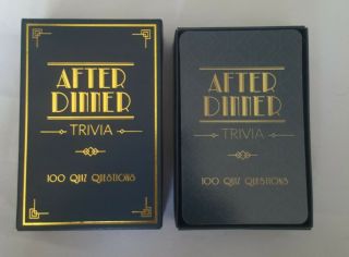 After Dinner Trivia Card Game Opened For Display In A Display Case (aa2)