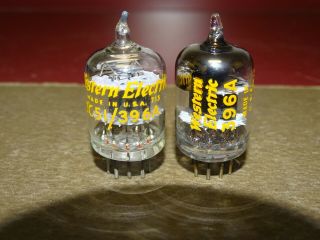 2 Western Electric 396a Radio/audio Amplifier Tubes,  Strong
