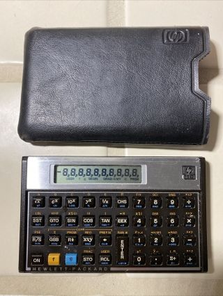 Vintage Hp 11c Scientific Calculator Hewlett Packard With Case Made In Usa