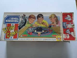Vintage 1974 Ideal Toy Evel Knievel Stunt Game King Of The Stuntman Incomplete
