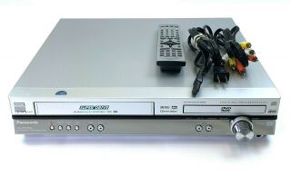 Panasonic Dvd Vcr Combo Player Sa - Ht790v Silver 4 Head Theater Receiver W Remote
