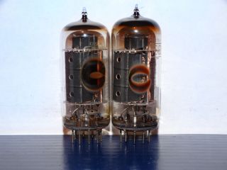 2 X 7868 Rca/wurlitzer Tubes Black Plates Strong Matched Pair