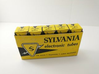 Vintage Sylvania 6sl7gt Electronic Radio / Television / Audio Tubes 5 - Pack
