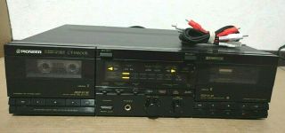 ✰pioneer Ct - W600r Auto Reverse Dual Tape Cassette Deck Player Japan - Dolby Nr✰