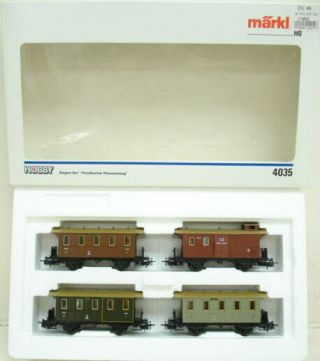 Marklin 4035 Ho Scale Prussian Passenger Train Set Ln/box