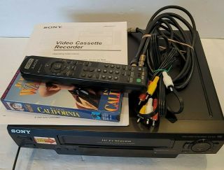 Sony Slv - N50 Vcr Video Cassette Player Recorder Remote Control Cables