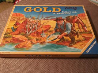 Gold - Strike It Rich In The Golden City Game - 1989 Ravensburger 1damaged Piece