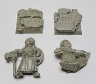 Scibor Miniatures Resin Female Dwarves 28mm/30mm Dwarf Hildegard & Red Hood Mini
