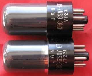 Two Rca Vt - 231 Jan - Crc - 6sn7 - Gt With Matched Plates,  Both Test Strong