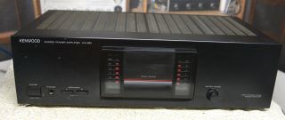 Kenwood Km - 991 Stereo Power Amplifier With Red Led Watt Meters