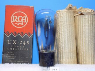 RCA CUNNINGHAM CX - 345 GLOBE TUBE WITH HANGING FILAMENT TESTS 115 45 3