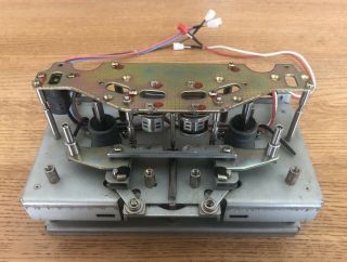 Teac X - 10 Reel Deck Parts : Head Stack With Transport Assembly & Flywheels Mkii