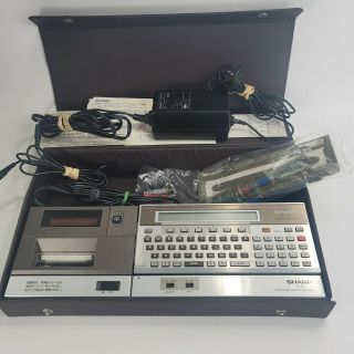 Sharp Pc - 1500a Pocket Computer W/ Ce - 150 Printer Interface In Case Parts