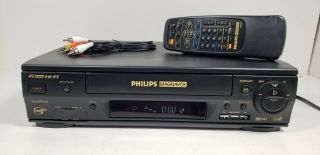 Philips/magnavox 4 Head Hifi Vcr Player Vra646 W/ Remote & Cables