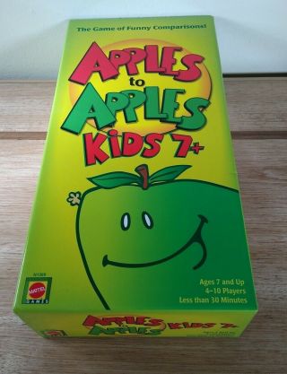 Mattel - Apples To Apples Kids 7,  The Game Of Crazy Comparisons - Card Game.