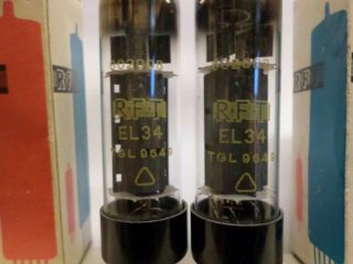 matched pair EL34 from RFT,  NOS. 2