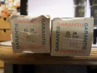 matched pair EL34 from RFT,  NOS. 3