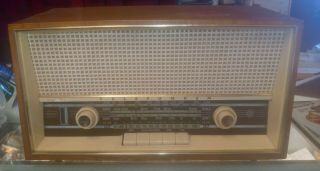 Mid Century Maple Wood Telefunken Jubilate De Luxe 5261w Radio Short Wave Radio