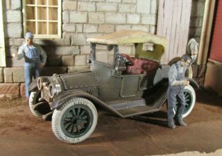 O Scale On30 1/43 Scale Painted & Weathered 1917 Chevy Coupe Dusty & Dirty