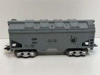 American Flyer Lines Crp 924 S Scale Jersey Central Hopper With Marx 3/16 Trucks