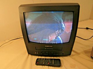 Emerson Tv / Vcr Vhs Ewc1302 Retro Gaming - With Remote -