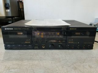 Pioneer Stereo Double Cassette Deck Ct - W600r