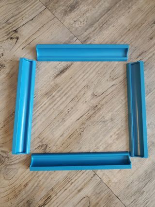 1976 Deluxe Edition Scrabble Board Game Replacement 4 Tile Rack Parts Only Blue