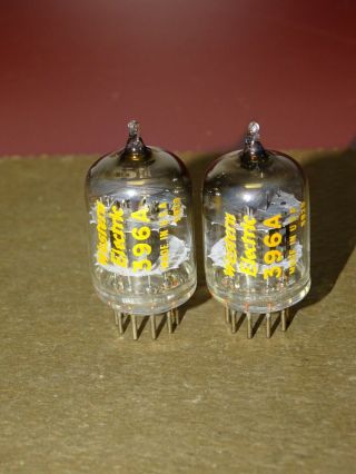 Pair,  Western Electric 396A Radio/Audio Amplifier Tubes,  Good 2