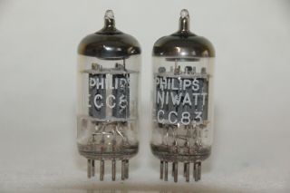 2x Philips Ecc83 12ax7 Matched Testresulds Ultra Strong