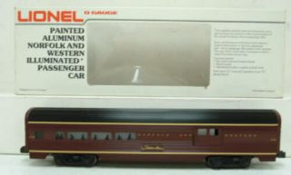 Lionel 6 - 9563 Norfolk & Western Aluminum Combo Car 578 Ex/box