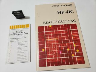 Real Estate Pac for use with HP 41C HP 41CV / CX Calculators 3