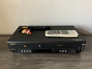 Symphonic Dvd Vcr Combo With Remote & Cables 4 Head Hi - Fi Stereo Vcr Vhs Player