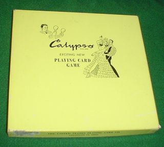 Calypso Playing Card Game,  Us Playing Card Co,  1955,  Vintage,  Complete,  Pristine