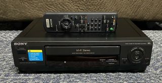 Sony Slv - 678hf Vcr Recorder Player 4 - Head Hifi Stereo Vhs W/ Remote