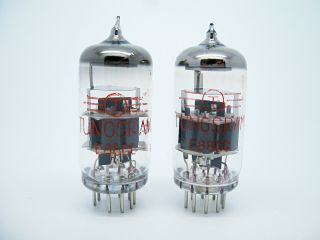 2 X Nos Tungsram E88cc - 6922 - Cca Test Strong Closely Matched Dual Triode Tube