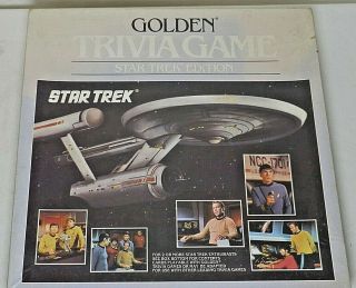 Golden Trivia Star Trek Edition Game,  1985,  4162,  Complete