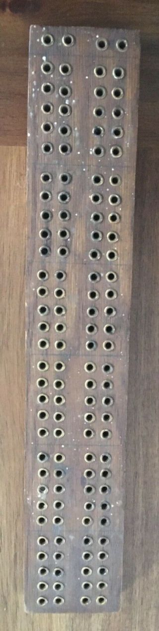 Vintage Wooden Cribbage Board - No Pegs