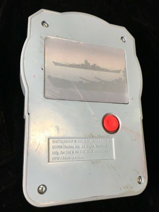 Milton Bradley Battleship water handheld game analog Vintage 1998 3