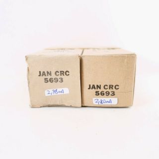 2 X Jan Crc 5693 Tube.  Rca Brand.  1950s Prod.  Matched Pair.  Ck Ena