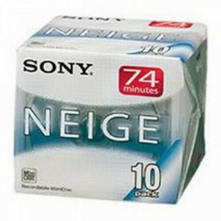 Sony Md Mini Disk 74 Minutes 10pack Neige 10mdw74neb [dhl Ship]