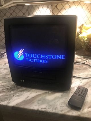 Emerson 13 Inch Tv With Vcr Vhs Player Combo Retro Gaming Remote Antenna 2