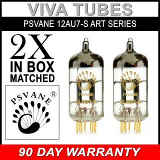 Matched Pair (2) Psvane 12au7 - S Ecc82 Gold Pins Art Series Vacuum Tubes