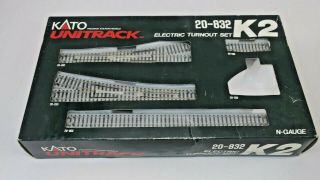 Kato Unitrack Electric Turnout Set K2 20 - 832 Train Track Set