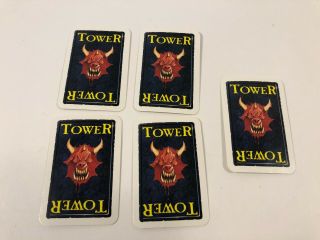 Talisman 3rd Edition Base Game Replacement Parts Set Of 5 Tower Cards