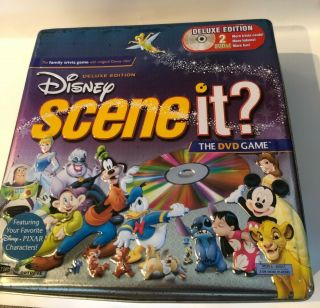 Disney Scene It Deluxe 1st.  Edition - - Metal Tin (complete) Board Game