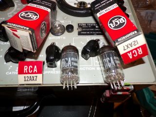 2 Lighly In The Box Rca Long Black Plate 12ax7 Tubes E103